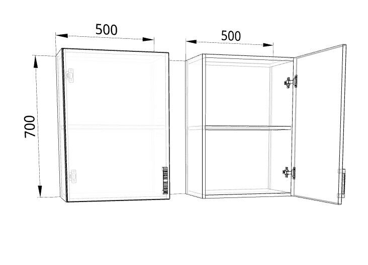 Шкаф верхний ШВ500